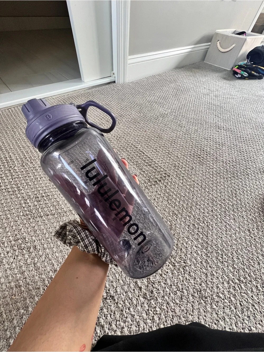 lululemon athletica Lavender and Smoke Clear Water Bottle